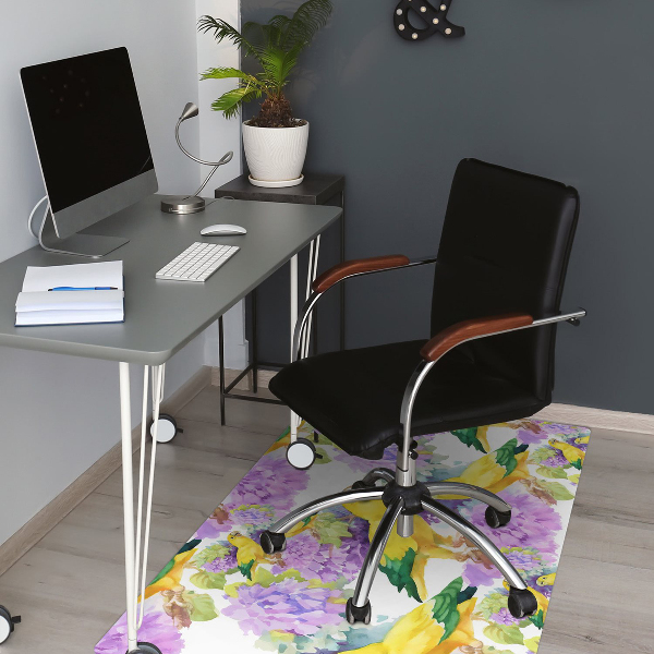 Tapis de chaise Perroquets jaunes