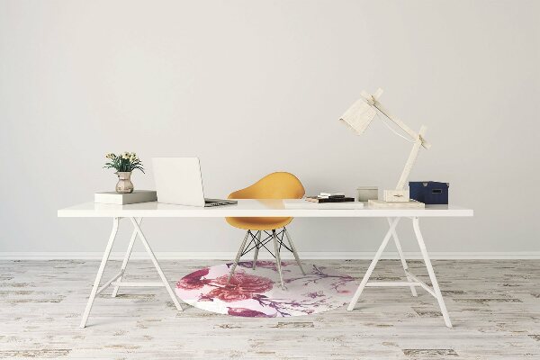 Tapis de chaise de bureau Oiseaux violettes