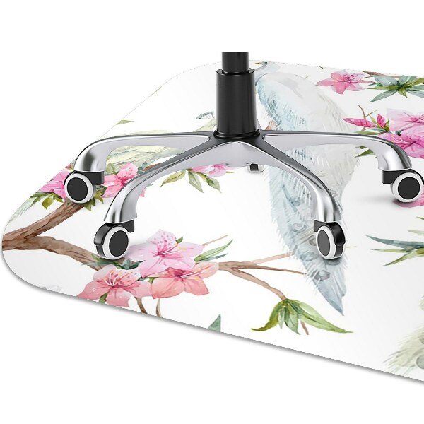 Tapis bureau Paon blanc