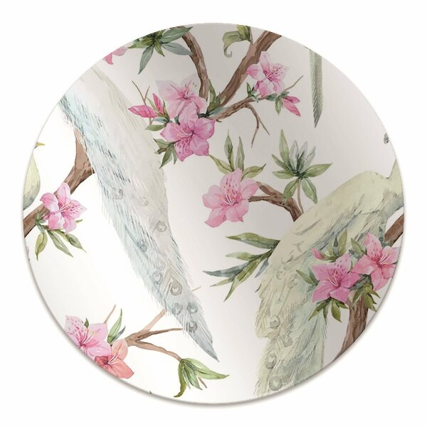 Tapis bureau Paon blanc