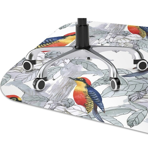 Tapis pour chaise de bureau Oiseaux peints