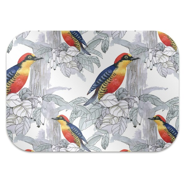 Tapis pour chaise de bureau Oiseaux peints
