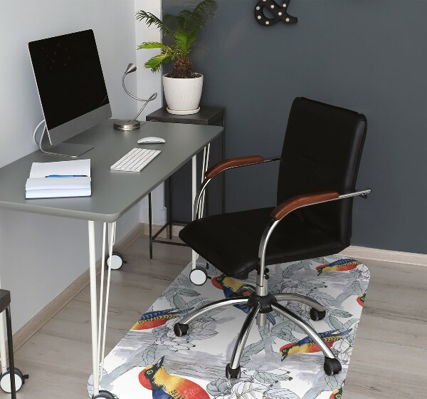 Tapis pour chaise de bureau Oiseaux peints
