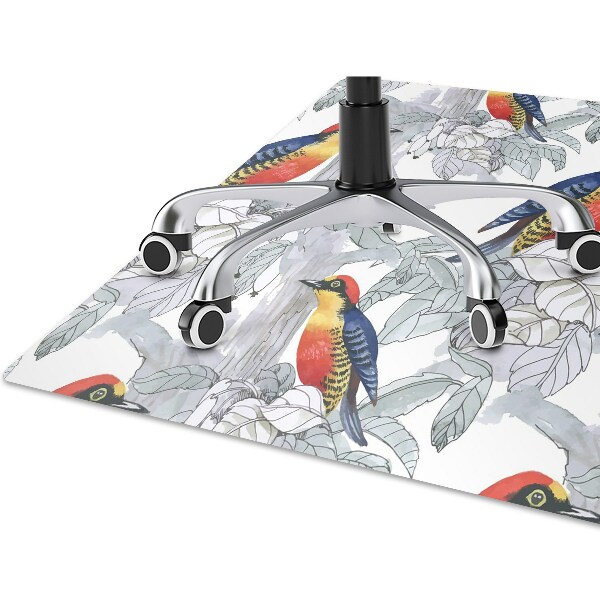 Tapis pour chaise de bureau Oiseaux peints