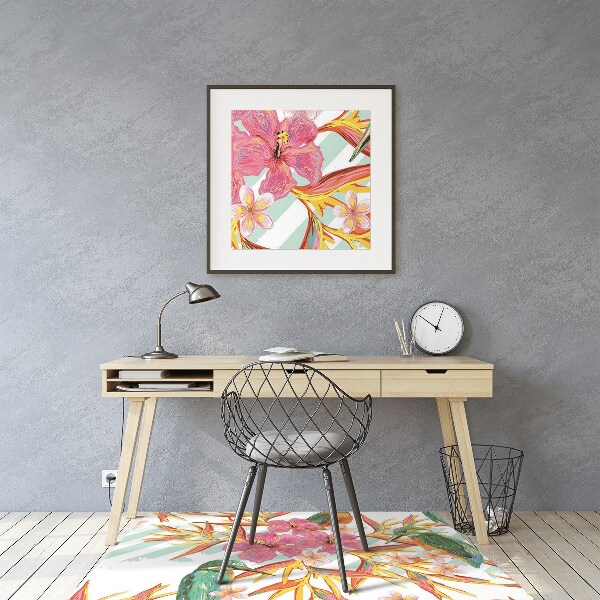 Tapis de chaise Oiseaux d'été