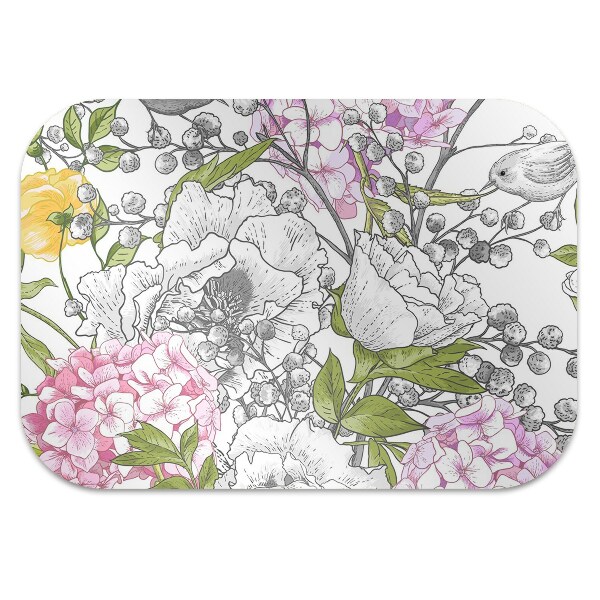 Tapis de chaise de bureau Des oiseaux
