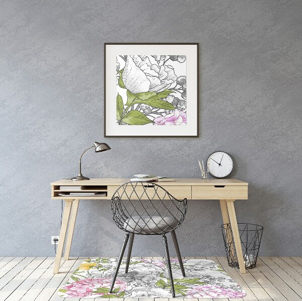 Tapis de chaise de bureau Des oiseaux
