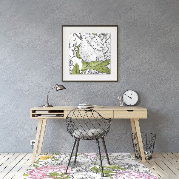 Tapis de chaise de bureau Des oiseaux