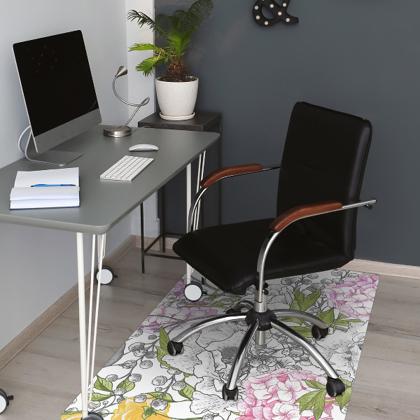 Tapis de chaise de bureau Des oiseaux