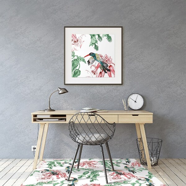 Tapis bureau Herbes et oiseaux