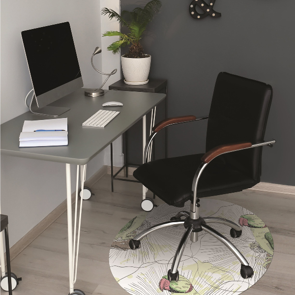 Tapis pour chaise de bureau Perroquets verts