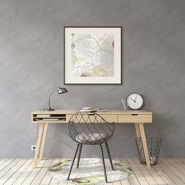 Tapis pour chaise de bureau Perroquets verts