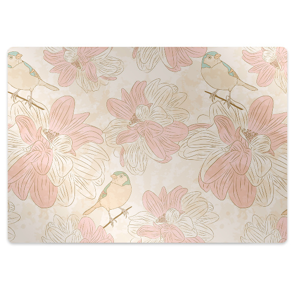 Tapis de chaise Oiseaux beige