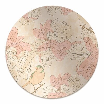 Tapis de chaise Oiseaux beige