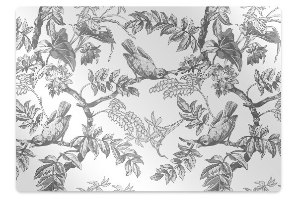 Tapis bureau Oiseaux gris