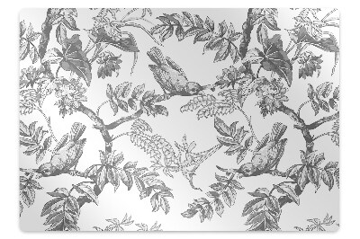 Tapis bureau Oiseaux gris