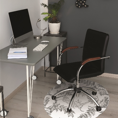 Tapis bureau Oiseaux gris