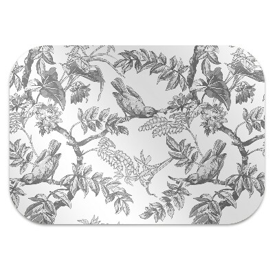 Tapis bureau Oiseaux gris