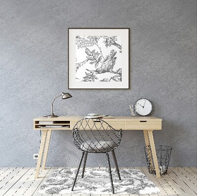 Tapis bureau Oiseaux gris