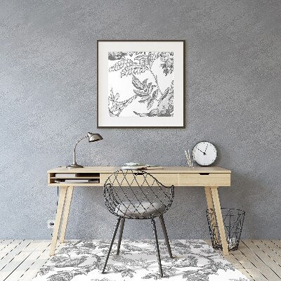 Tapis bureau Oiseaux gris