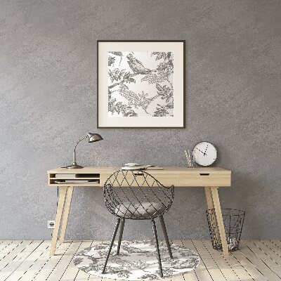 Tapis bureau Oiseaux gris