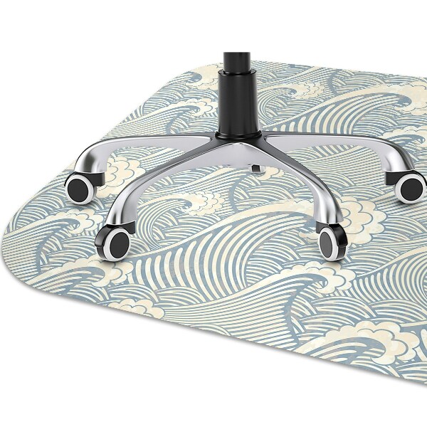 Tapis pour chaise de bureau vagues de l'océan
