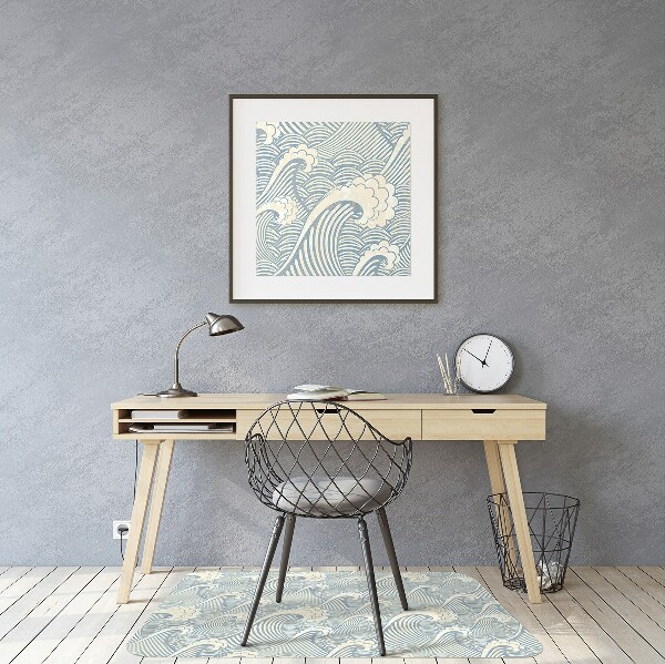 Tapis pour chaise de bureau vagues de l'océan