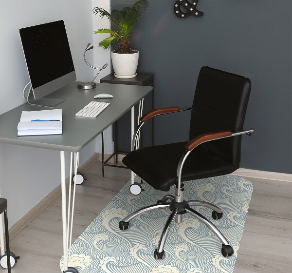Tapis pour chaise de bureau vagues de l'océan