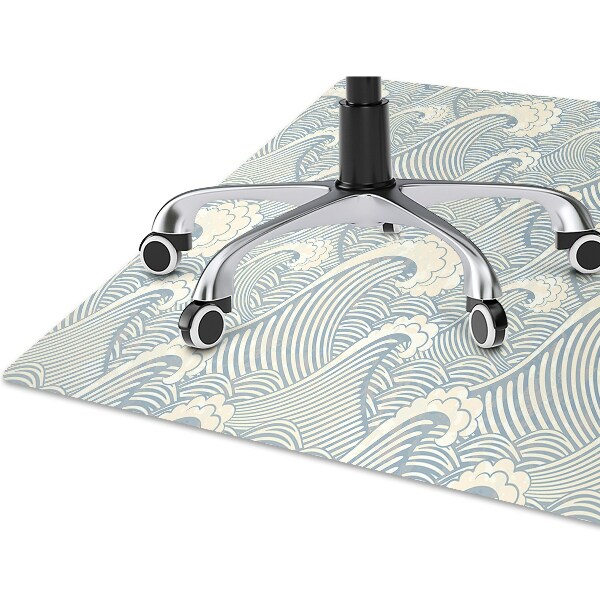 Tapis pour chaise de bureau vagues de l'océan