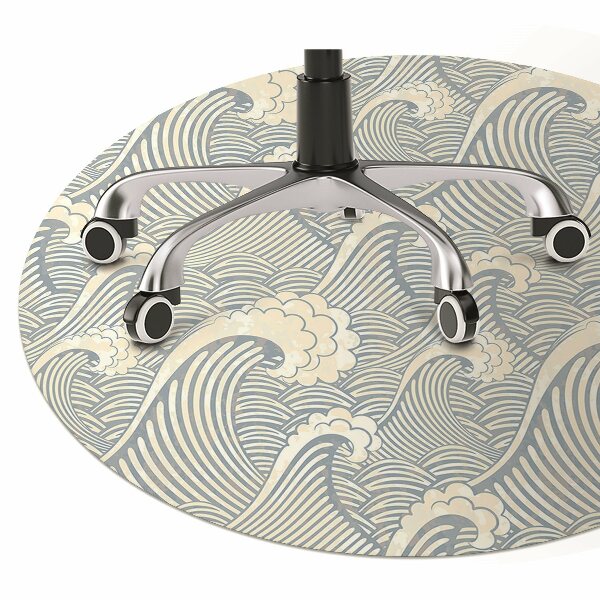 Tapis pour chaise de bureau vagues de l'océan