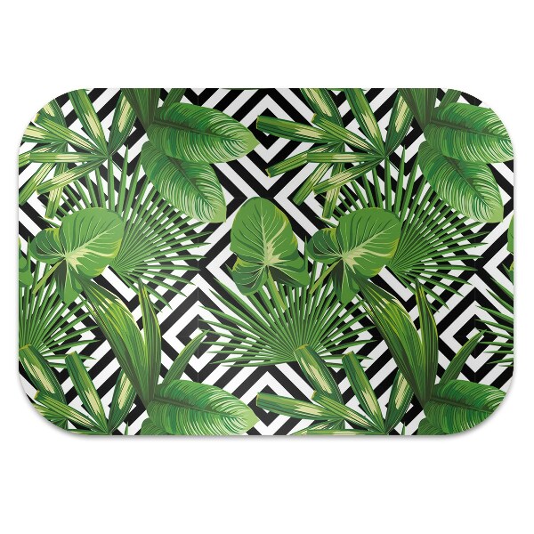 Tapis protection sol Feuilles géométriques