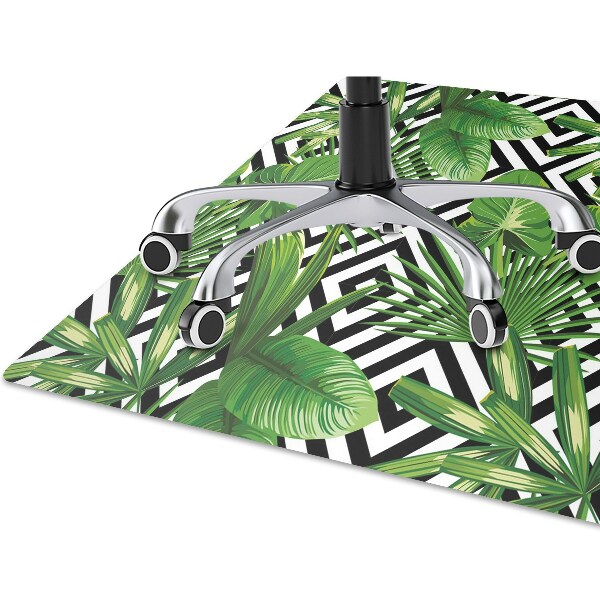 Tapis protection sol Feuilles géométriques