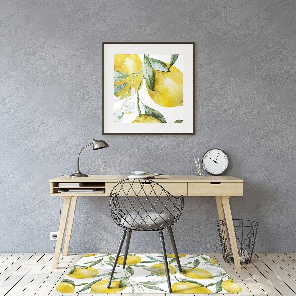 Tapis protège sol Citrons peints