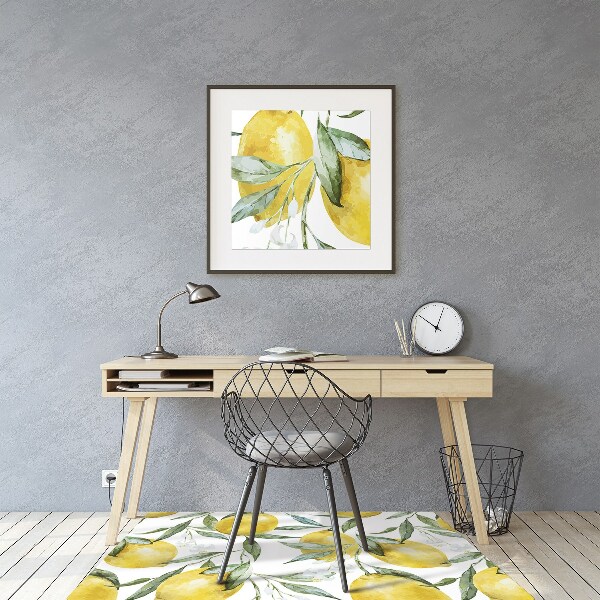 Tapis protège sol Citrons peints
