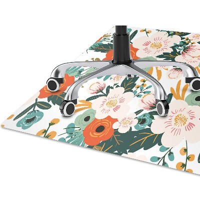 Tapis de chaise de bureau Fleurs colorées