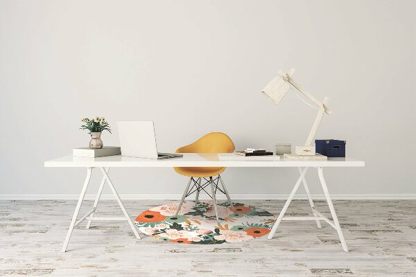 Tapis de chaise de bureau Fleurs colorées