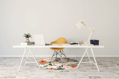 Tapis de chaise de bureau Fleurs colorées