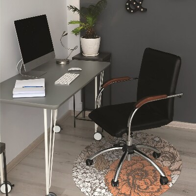 Tapis fauteuil bureau do biura Roses orange