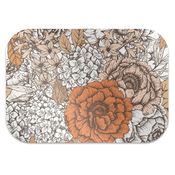Tapis fauteuil bureau do biura Roses orange