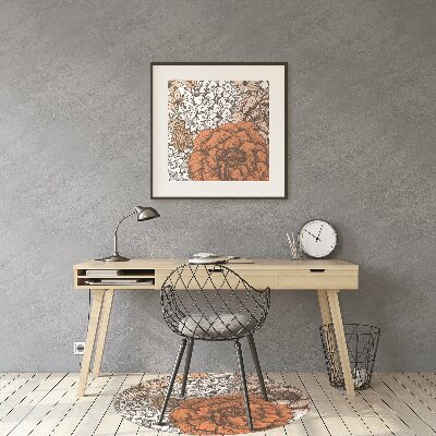 Tapis fauteuil bureau do biura Roses orange