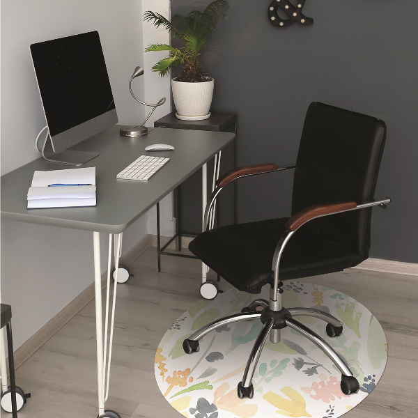 Tapis de chaise de bureau Fleurs