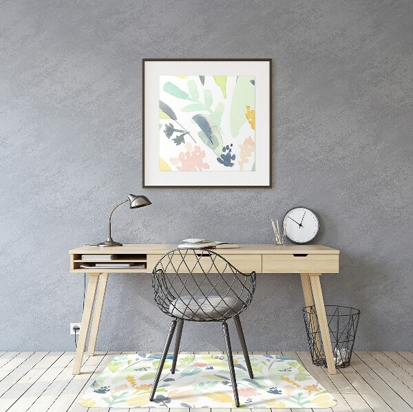 Tapis de chaise de bureau Fleurs
