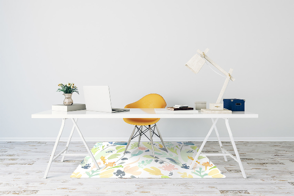 Tapis de chaise de bureau Fleurs