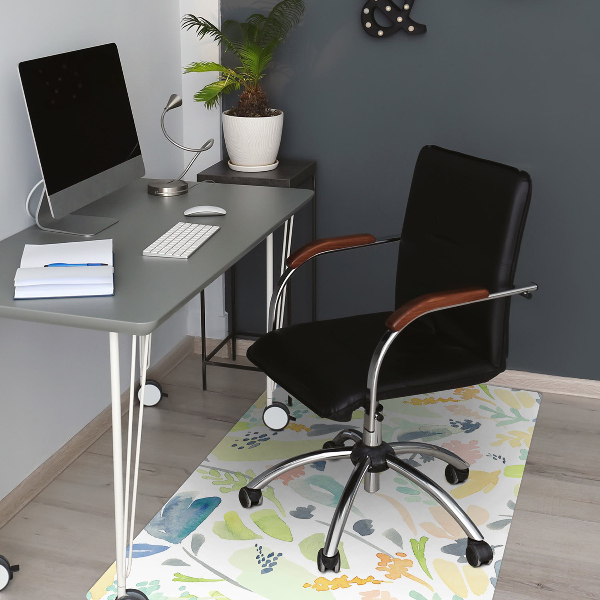 Tapis de chaise de bureau Fleurs