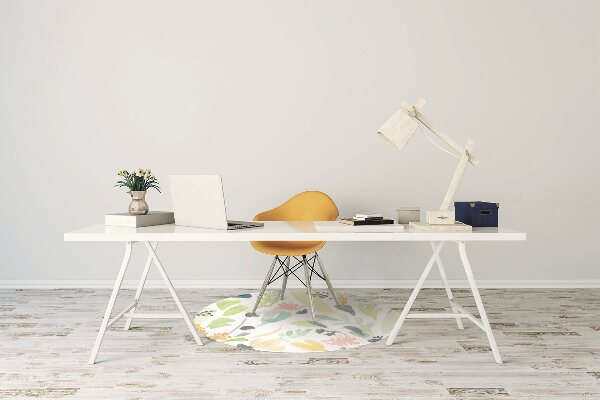 Tapis de chaise de bureau Fleurs