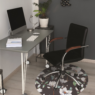 Tapis de chaise de bureau Fleurs peintes