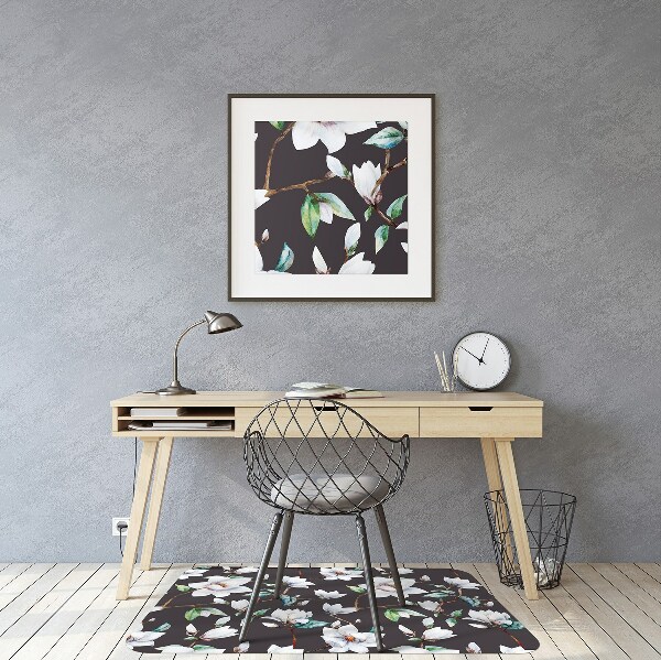 Tapis de chaise de bureau Fleurs peintes