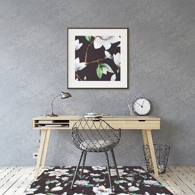 Tapis de chaise de bureau Fleurs peintes