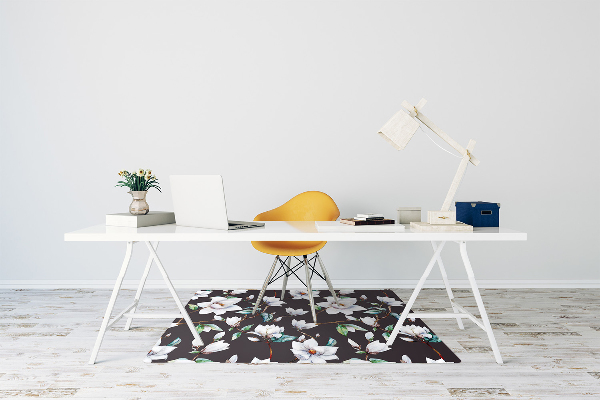 Tapis de chaise de bureau Fleurs peintes