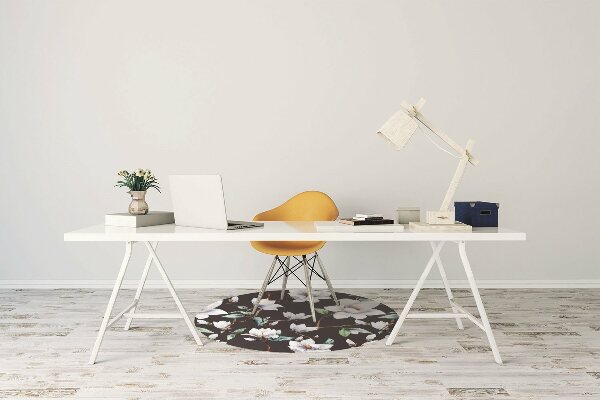 Tapis de chaise de bureau Fleurs peintes